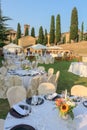 Wedding reception and ceremony italian style