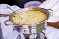 Wedding Reception Cheese Fondu Dip Royalty Free Stock Photo