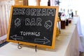 Wedding Reception Ice Cream Bar Royalty Free Stock Photo