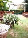 Wedding reception at an outdoor venue Royalty Free Stock Photo