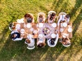Wedding reception outside in the backyard. Royalty Free Stock Photo