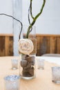 Wedding Reception Table Centerpiece Royalty Free Stock Photo