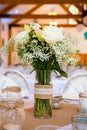 Wedding Reception Table Centerpiece Royalty Free Stock Photo