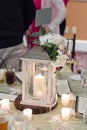 Wedding Reception Table Centerpiece Royalty Free Stock Photo