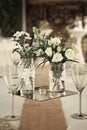 Wedding Reception Table Centerpieces Royalty Free Stock Photo