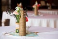 Wedding Reception Table Centerpieces Royalty Free Stock Photo