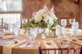 Wedding reception table Royalty Free Stock Photo