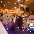 Wedding Reception Table Setting Royalty Free Stock Photo