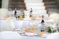 Wedding reception tables Royalty Free Stock Photo