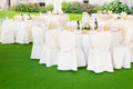 Wedding reception tables Royalty Free Stock Photo