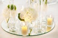 Wedding reception tables Royalty Free Stock Photo