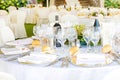 Wedding reception tables Royalty Free Stock Photo
