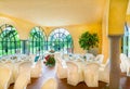 Wedding reception tables Royalty Free Stock Photo