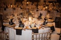 Wedding reception venue at night Royalty Free Stock Photo
