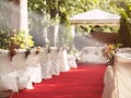 Wedding red carpet to Altar