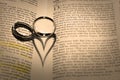 Wedding Ring with the bible Royalty Free Stock Photo