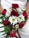 Wedding ring and bouquet