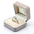 Wedding ring in a box isolated on transparent background Royalty Free Stock Photo