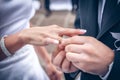 Wedding ring exchange Royalty Free Stock Photo