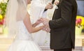 Wedding ring exchange Royalty Free Stock Photo