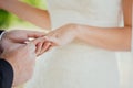Wedding ring hands love Royalty Free Stock Photo