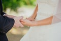 Wedding ring hands love Royalty Free Stock Photo