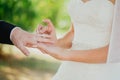 Wedding ring hands love Royalty Free Stock Photo