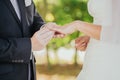 Wedding ring hands love Royalty Free Stock Photo