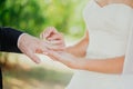 Wedding ring hands love Royalty Free Stock Photo