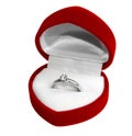 Wedding Ring in Heart-shaped box