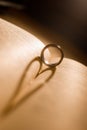 Wedding ring on the pages Royalty Free Stock Photo