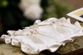 Wedding ring pillow Royalty Free Stock Photo