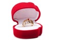 Wedding ring in red box Royalty Free Stock Photo