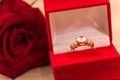 Wedding Ring and Rose