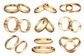 Wedding ring vector realistic set icon. Isolated realistic set icon jewelry for engagement.Vector illustration wedding Royalty Free Stock Photo
