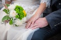 Wedding, rings and bouquet