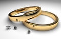 Wedding rings with diamond