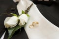 Wedding rings & flower