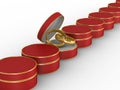 Wedding rings in gift packing Royalty Free Stock Photo