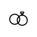 wedding rings icon. Element of life married people illustration. Premium quality graphic design icon. Signs and symbols collection