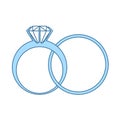 Wedding Rings Icon Royalty Free Stock Photo