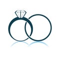 Wedding Rings Icon Royalty Free Stock Photo