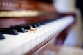 Wedding rings lie on the piano keys Royalty Free Stock Photo