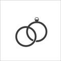 Wedding rings sign icon. Engagement symbol. Royalty Free Stock Photo