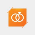 Wedding rings sign icon. Engagement symbol. Royalty Free Stock Photo