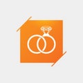 Wedding rings sign icon. Engagement symbol. Royalty Free Stock Photo