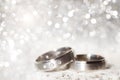 Wedding rings in silver Royalty Free Stock Photo