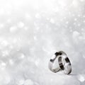 Wedding rings in silver Royalty Free Stock Photo