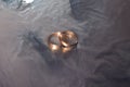 Wedding rings in the smoke. Wedding concept Royalty Free Stock Photo