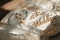 Wedding rings symbol love family. High quality photo. Selective focus Royalty Free Stock Photo